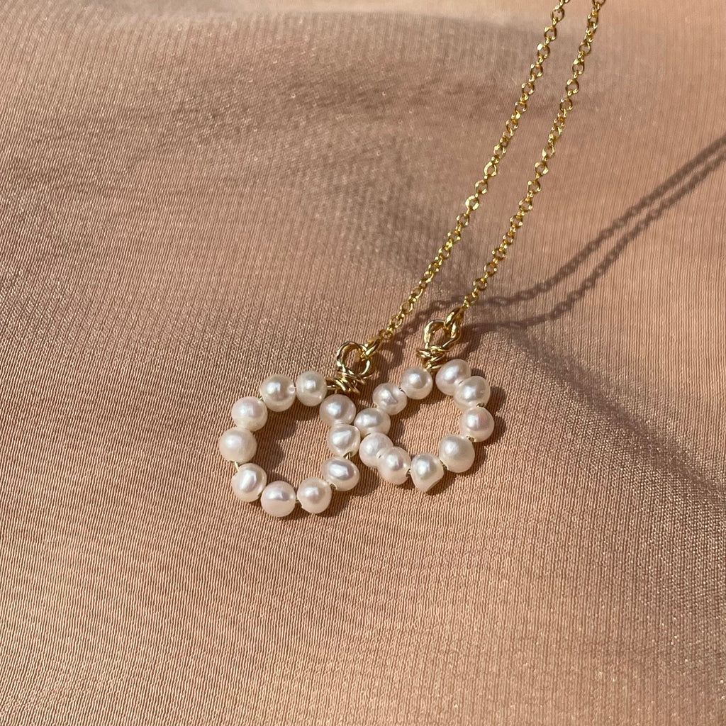 Pearl Donut Simple Threader Earrings ~ 14kt Gold Filled