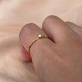 2mm Opal Ring ~ 14kt Gold Fill