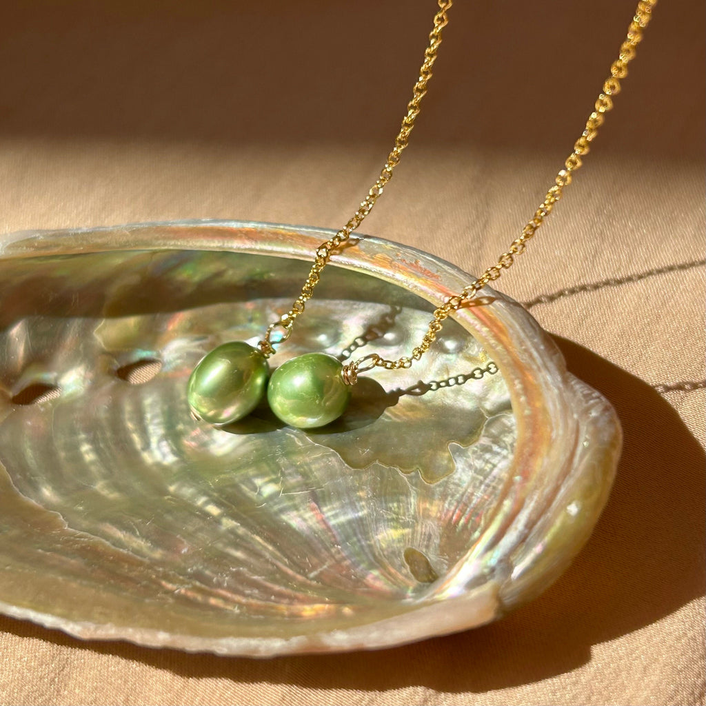 Potato Pearl Simple Threader Earrings ~ 14kt Gold Filled