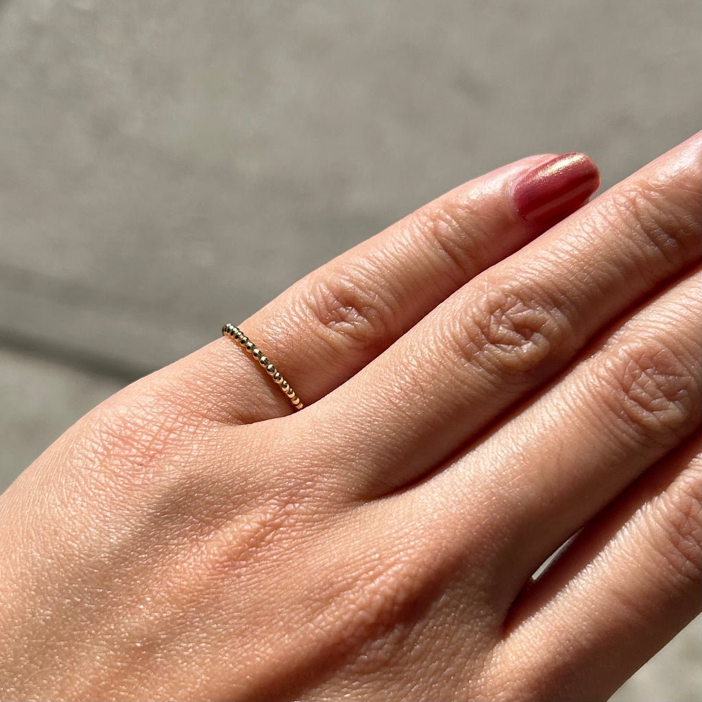 Golden Dots Bubble Ring