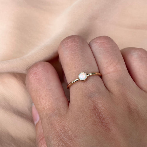 4mm Opal Ring ~ 14kt Gold Fill