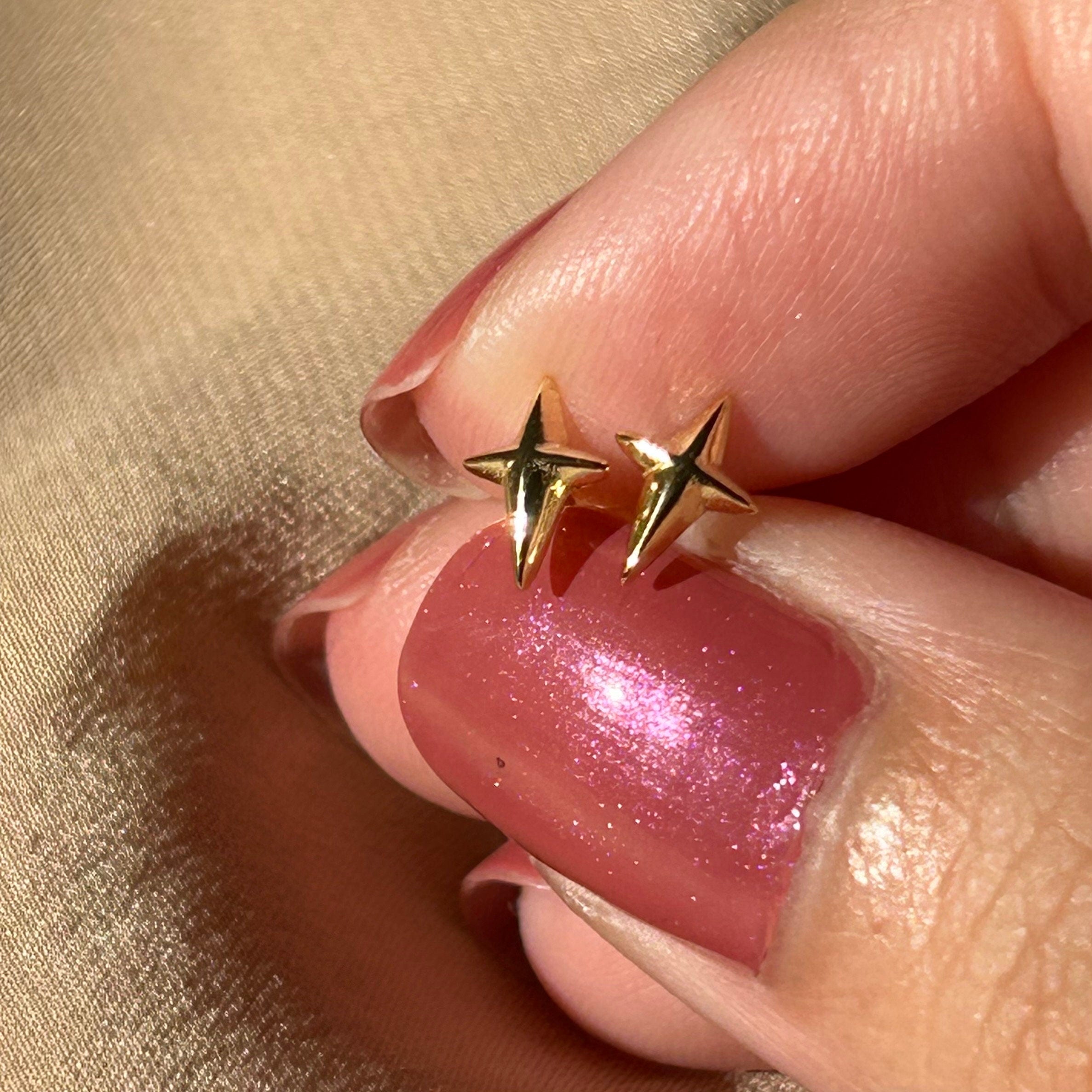 North Star Stud Vermeil Earrings