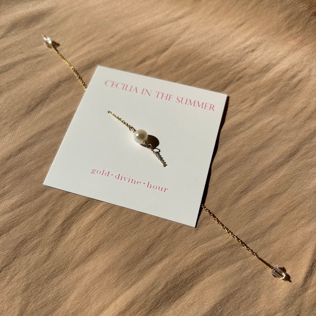 Double Threader Pearl Earrings ~ 14kt Gold Filled