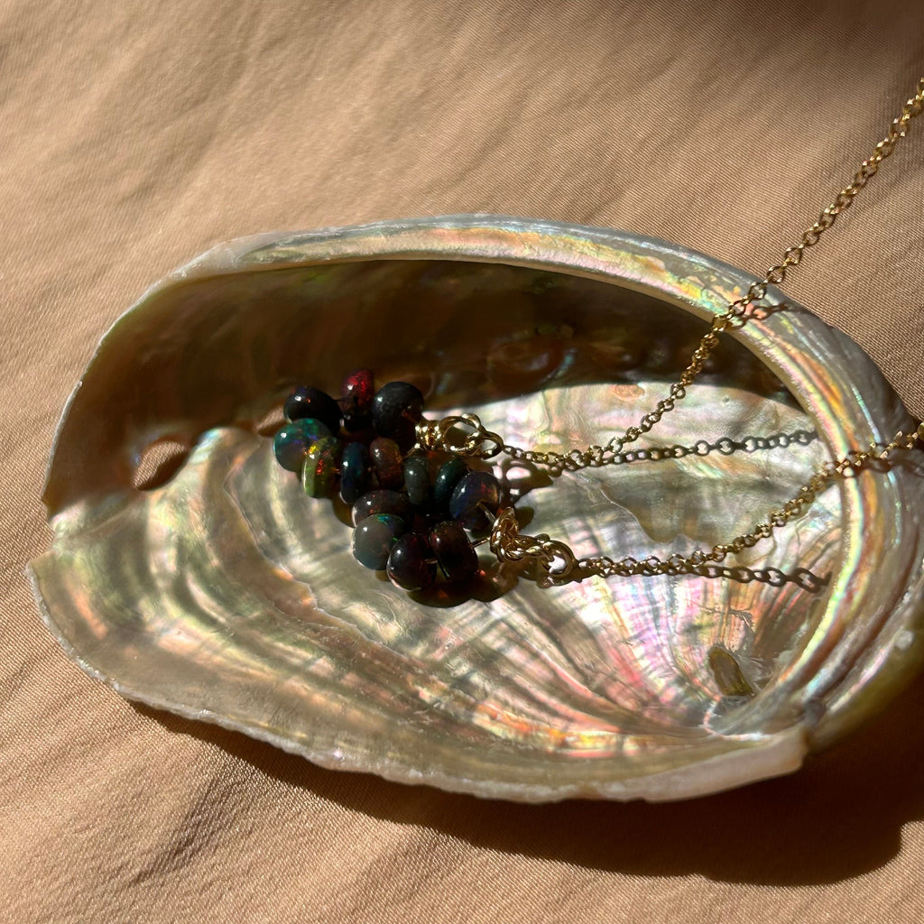 Opal Donut Threader Earrings~ 14kt Gold Filled