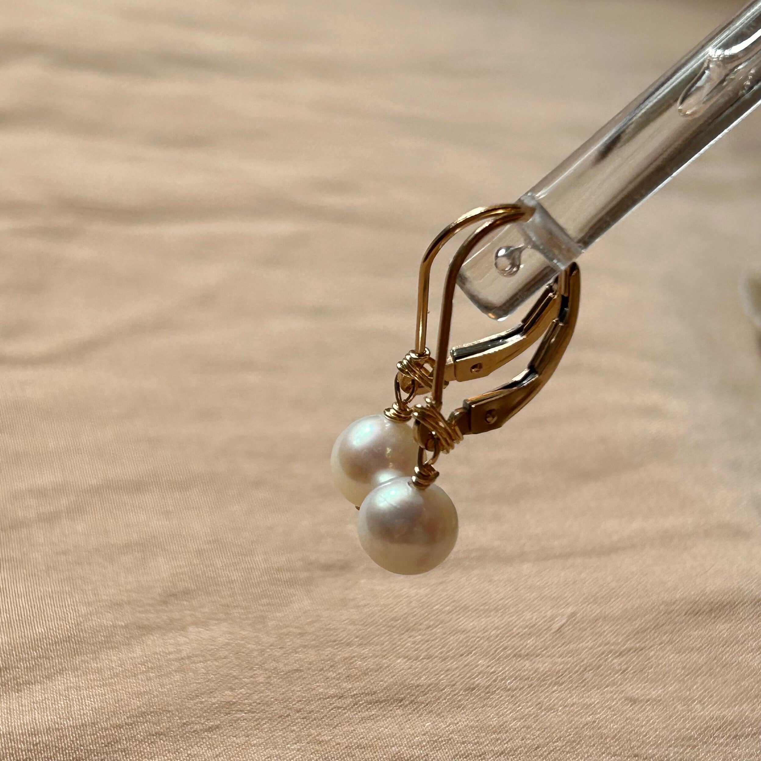 Potato Pearl Leverback Earrings ~ 14kt Gold Filled