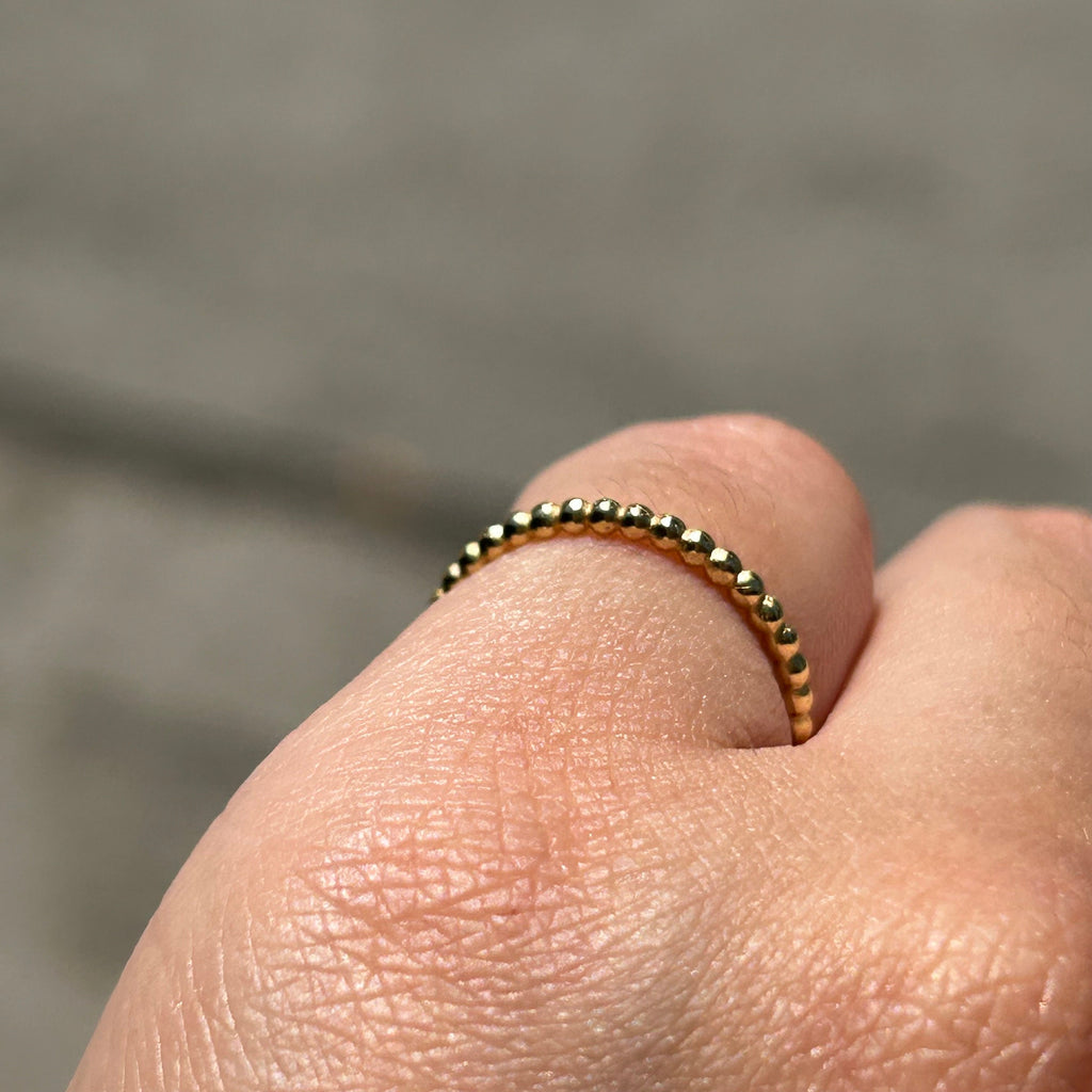 Golden Dots Bubble Ring