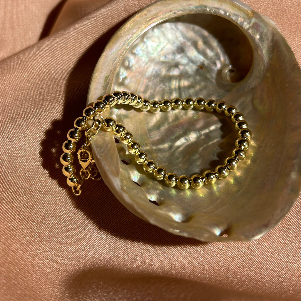 Golden Dots 4mm ~ Vermeil Bracelet