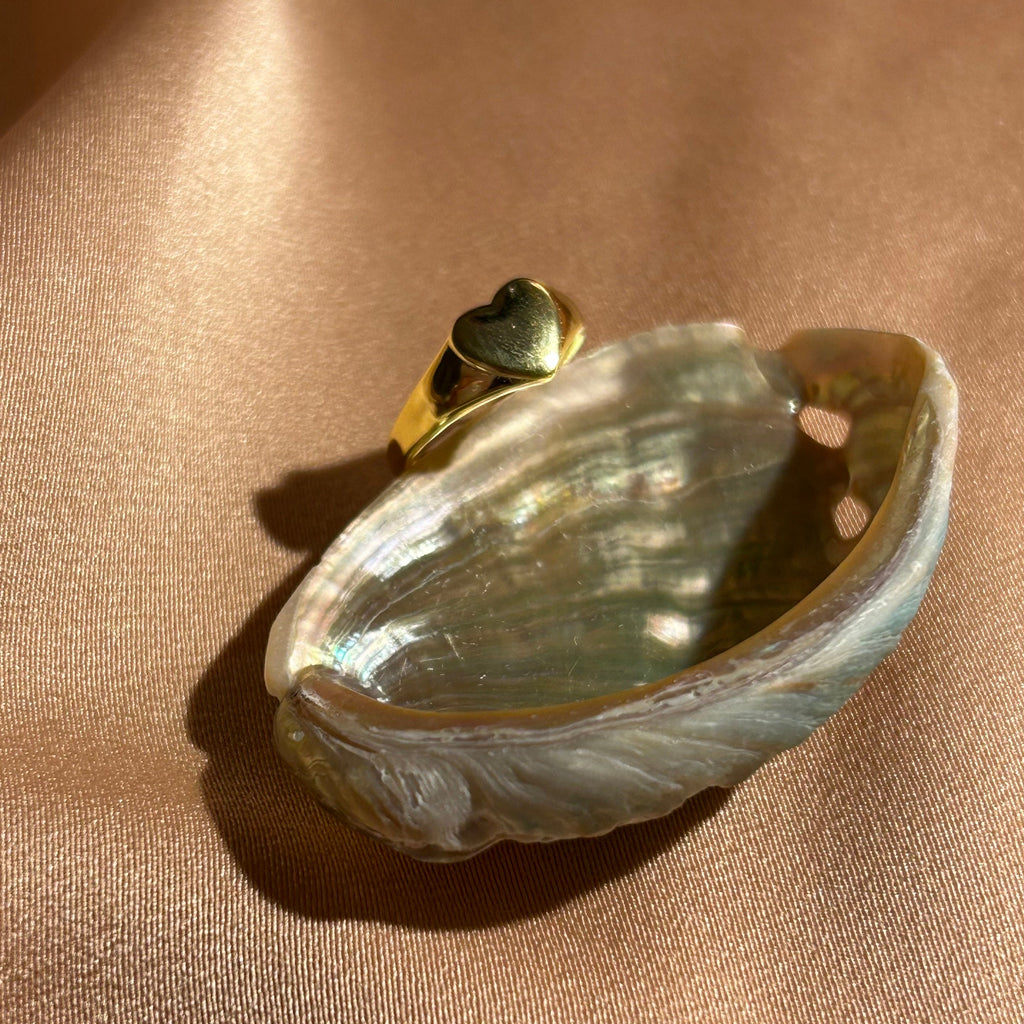 Heart Signet Sterling Silver Ring