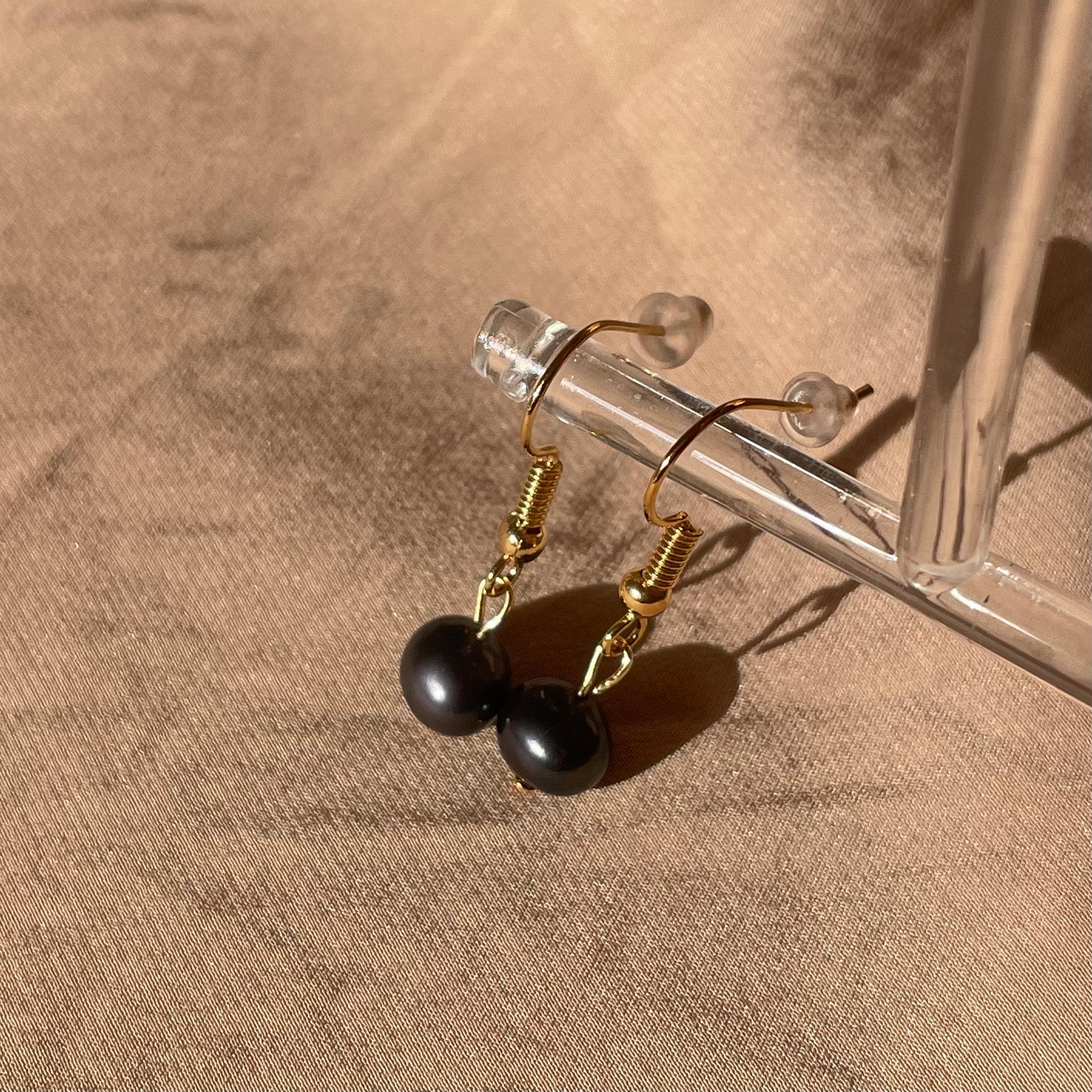 Pearl Potato Leverback Hook Earrings ~ Gold Plated