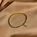 Golden Dots 4mm ~ Vermeil Bracelet