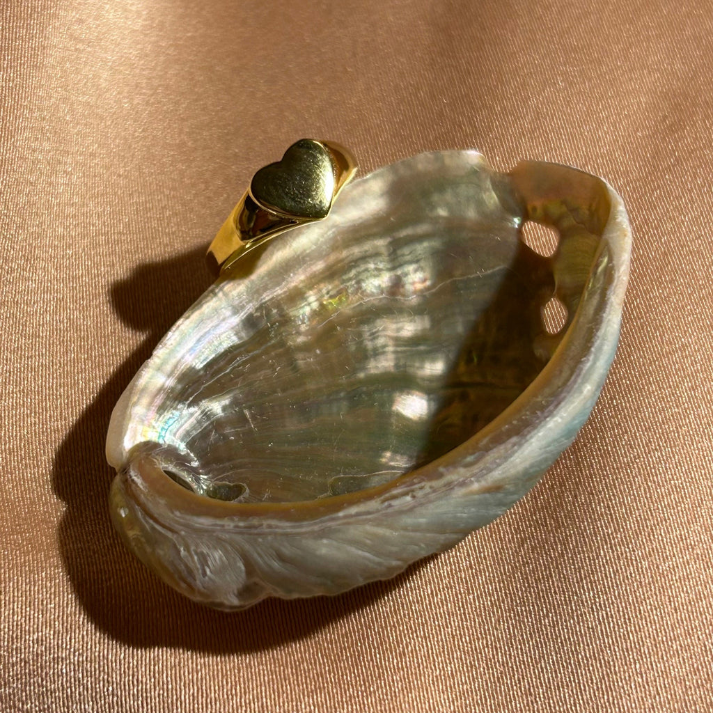 Heart Signet Sterling Silver Ring