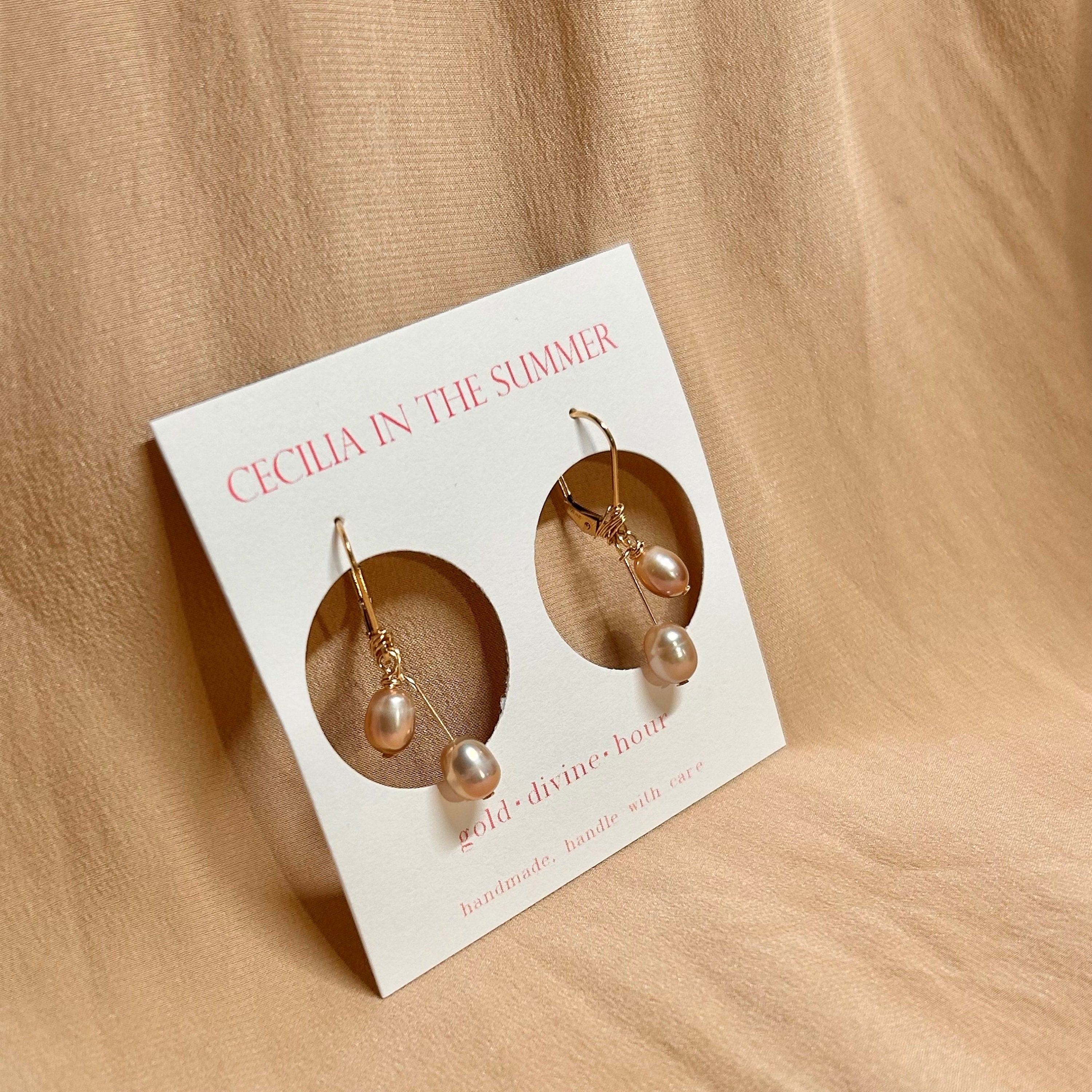 Potato Pearl Leverback Earrings ~ 14kt Gold Filled