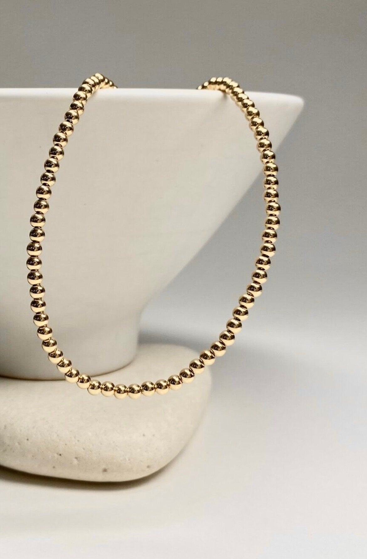 Golden Dots 3mm Necklace