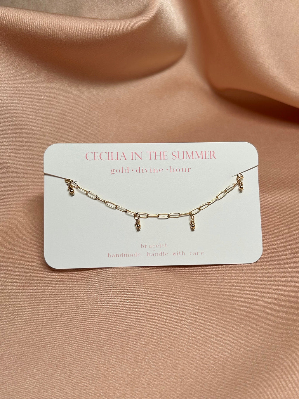 Pearl Paperclip Bracelet ~ 14kt Gold Fill