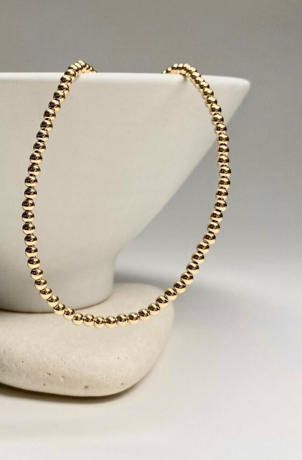 Golden Dots 4mm ~ Vermeil Bracelet