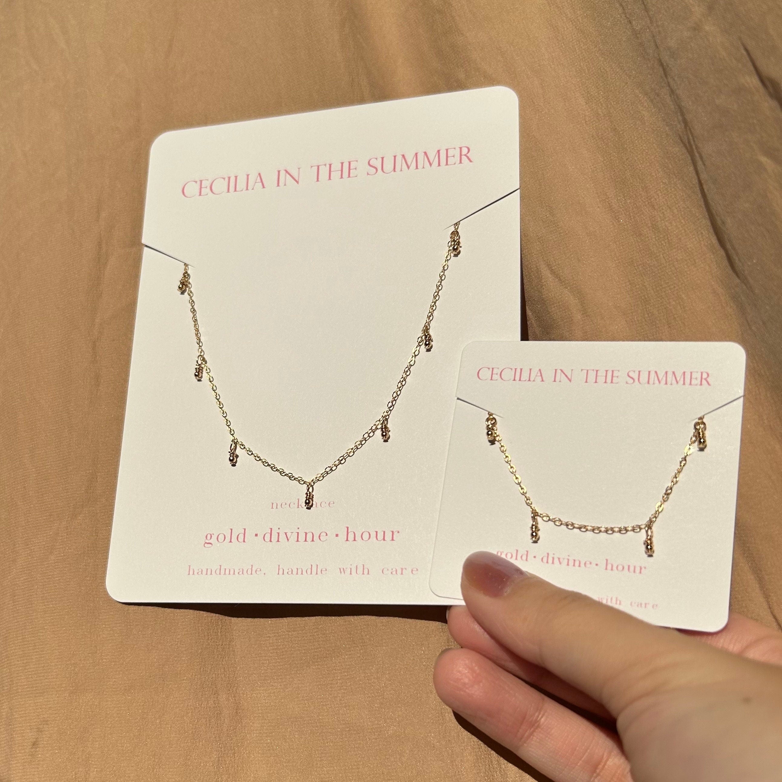 Golden Dots Paperclip Necklace ~ 14kt Gold Fill