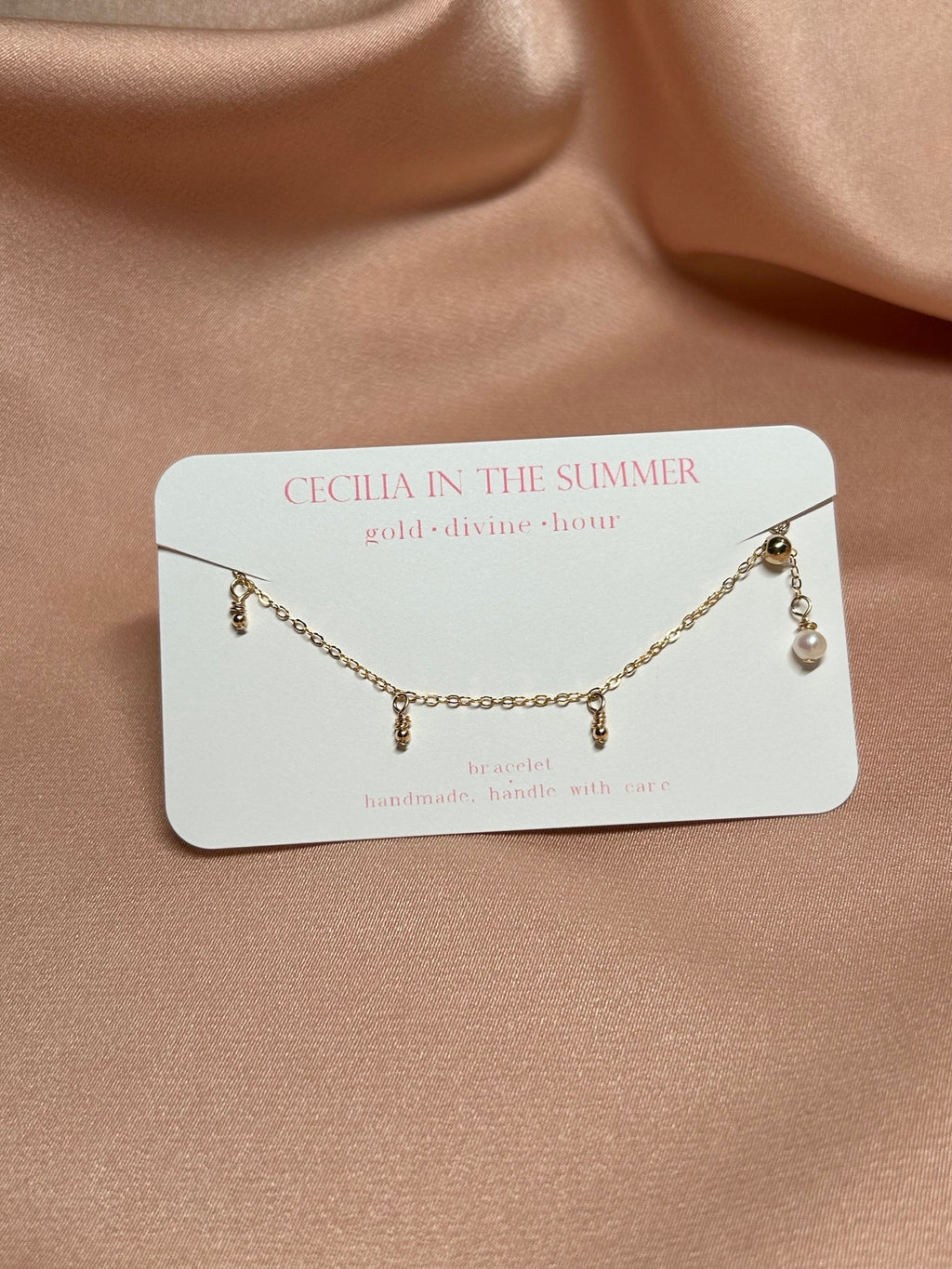Pearls Adjustable Bracelet ~ 14kt Gold Fill