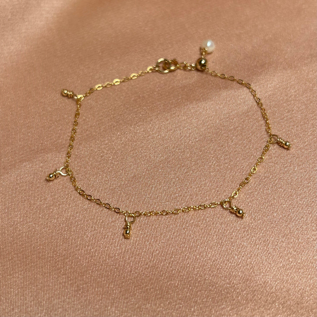 Pearls Adjustable Bracelet ~ 14kt Gold Fill