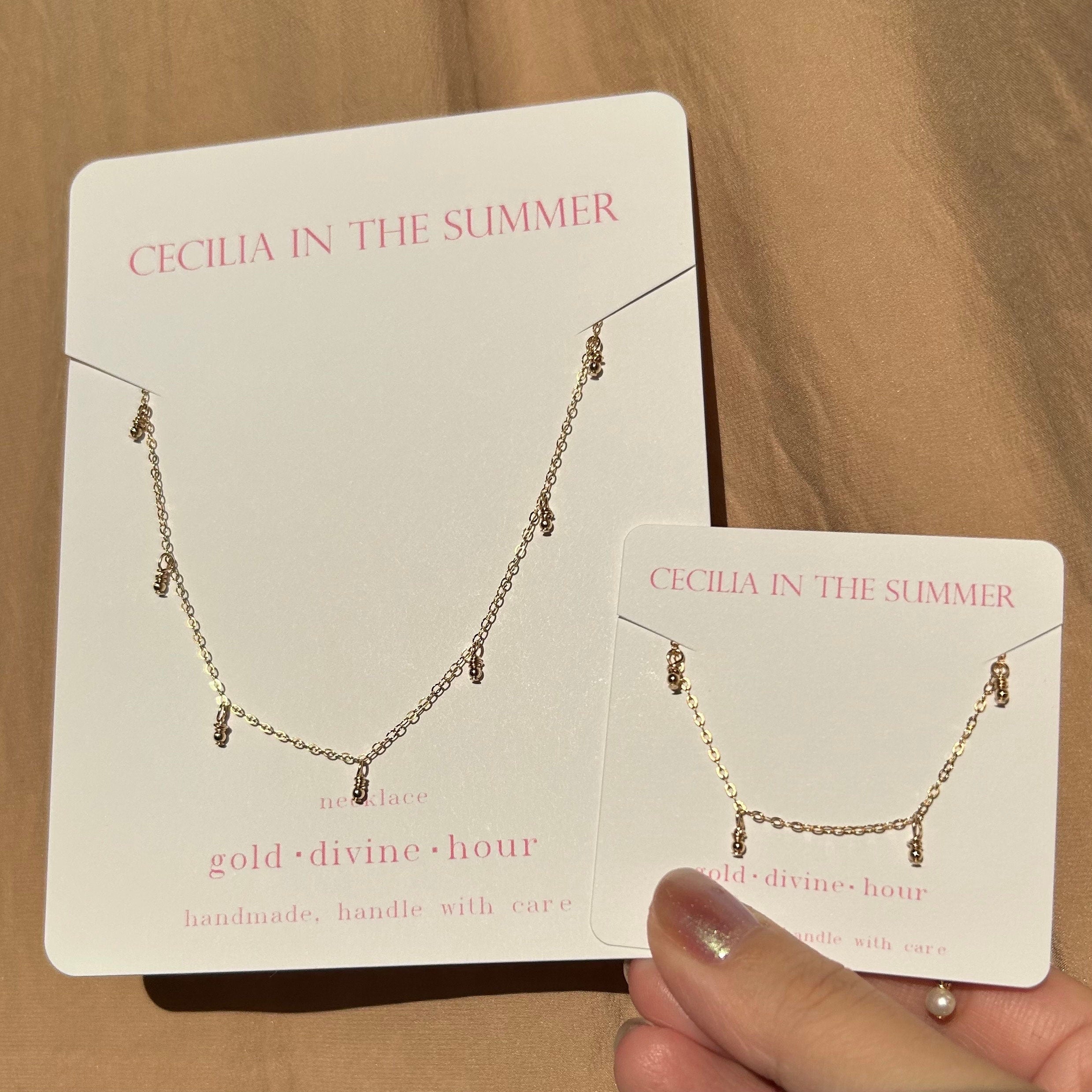 Golden Dots Paperclip Necklace ~ 14kt Gold Fill