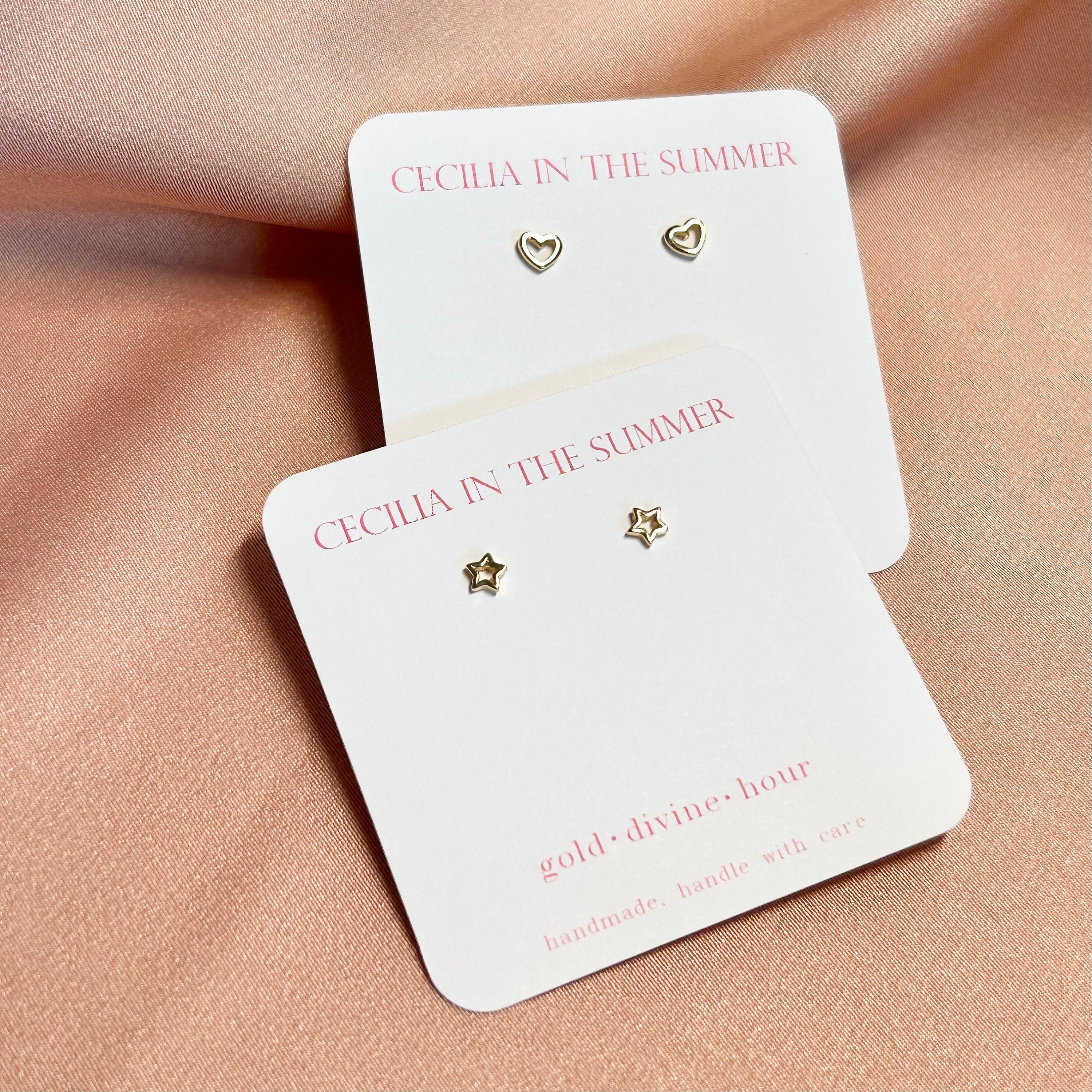 Outline Star Stud Earrings