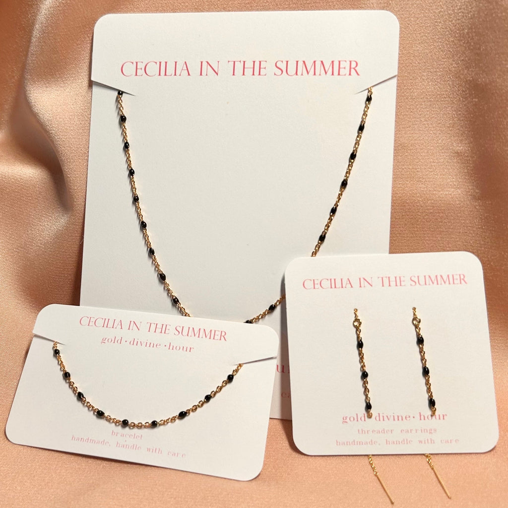Enamel Necklace ~ Sterling Silver