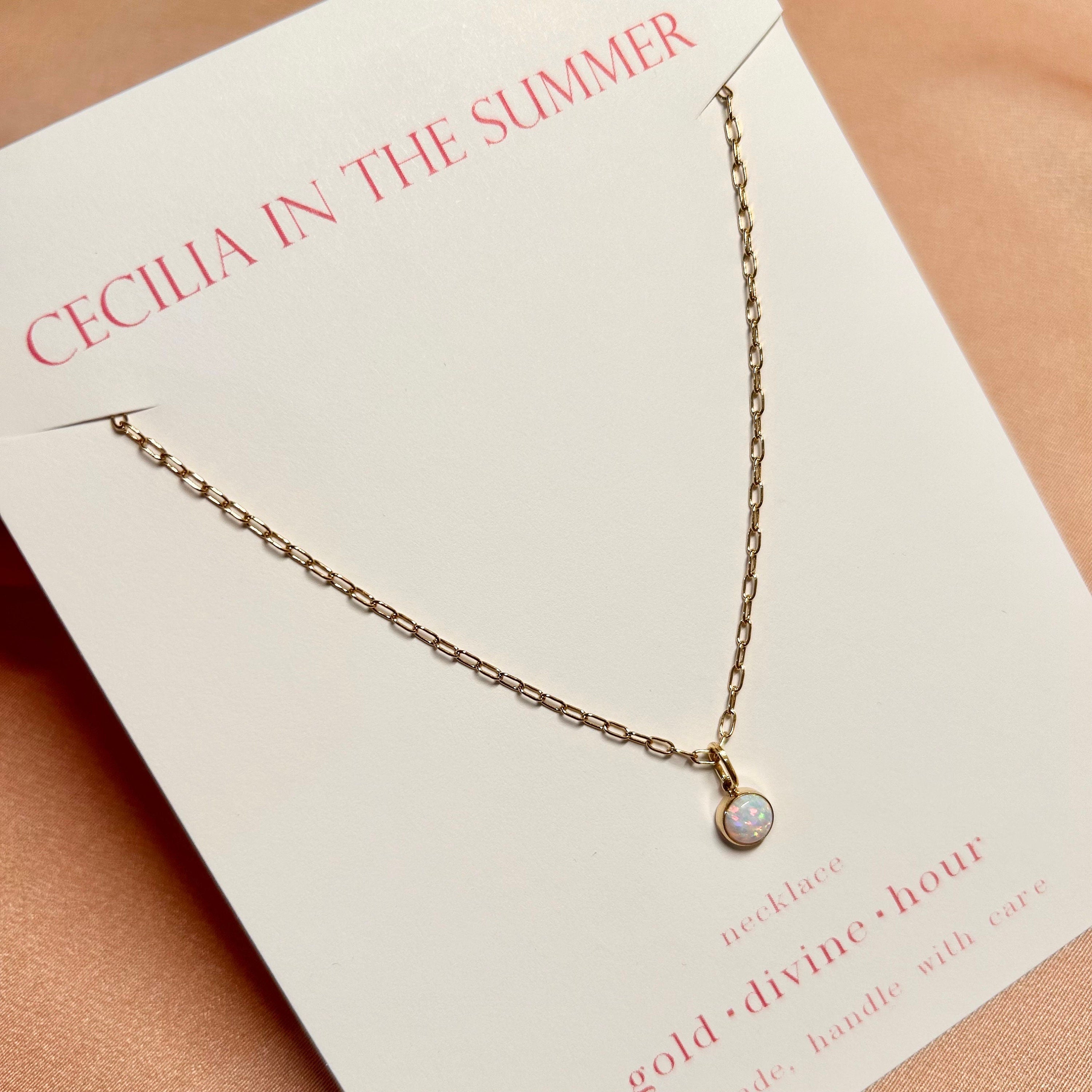Opal Pendant Necklace