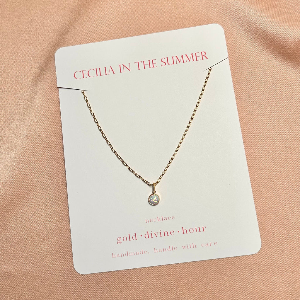 Opal Pendant Necklace