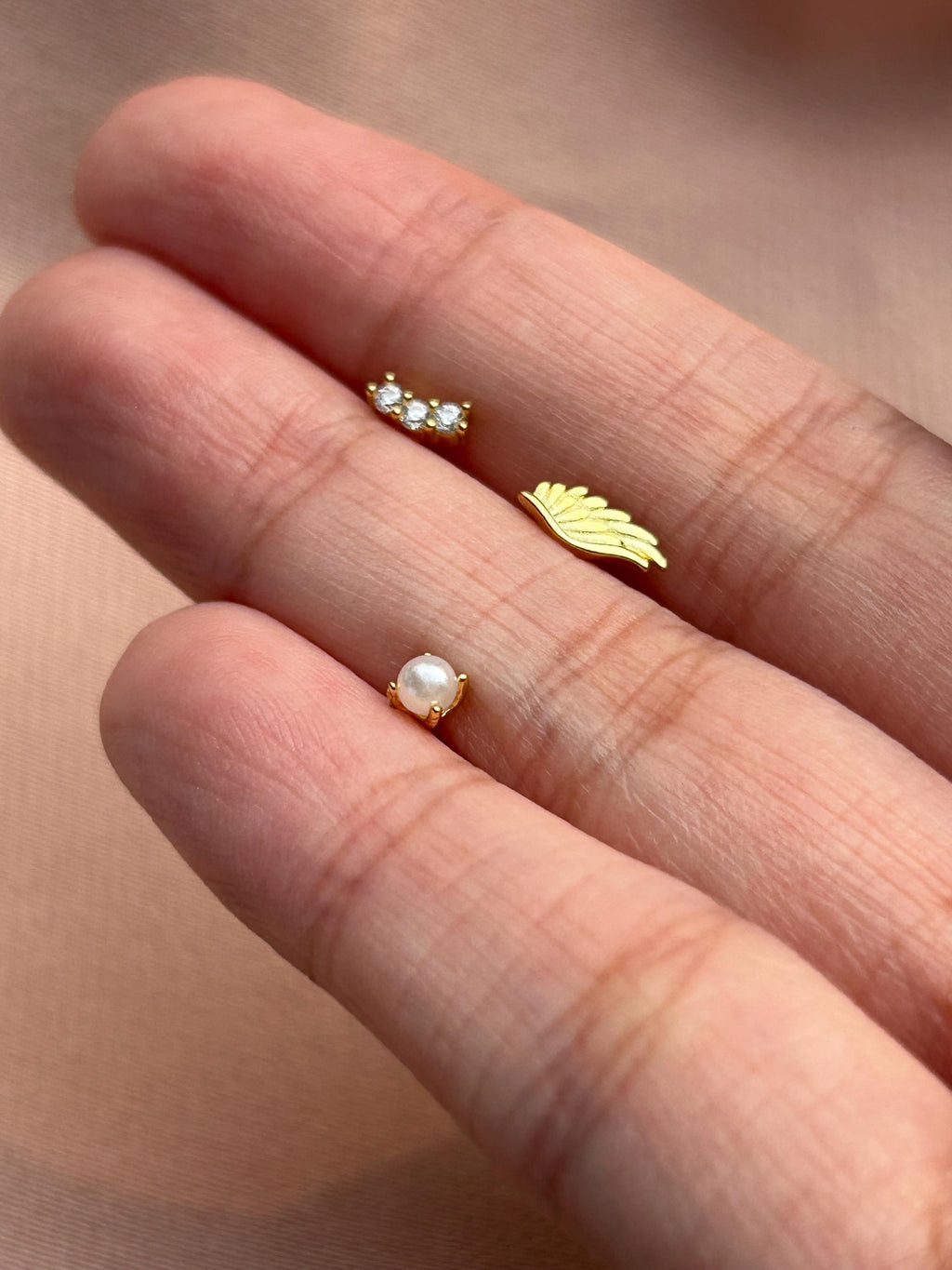Helix Studs 1pc Ball Vermeil Earring