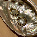 Golden Dots Huggies Earrings