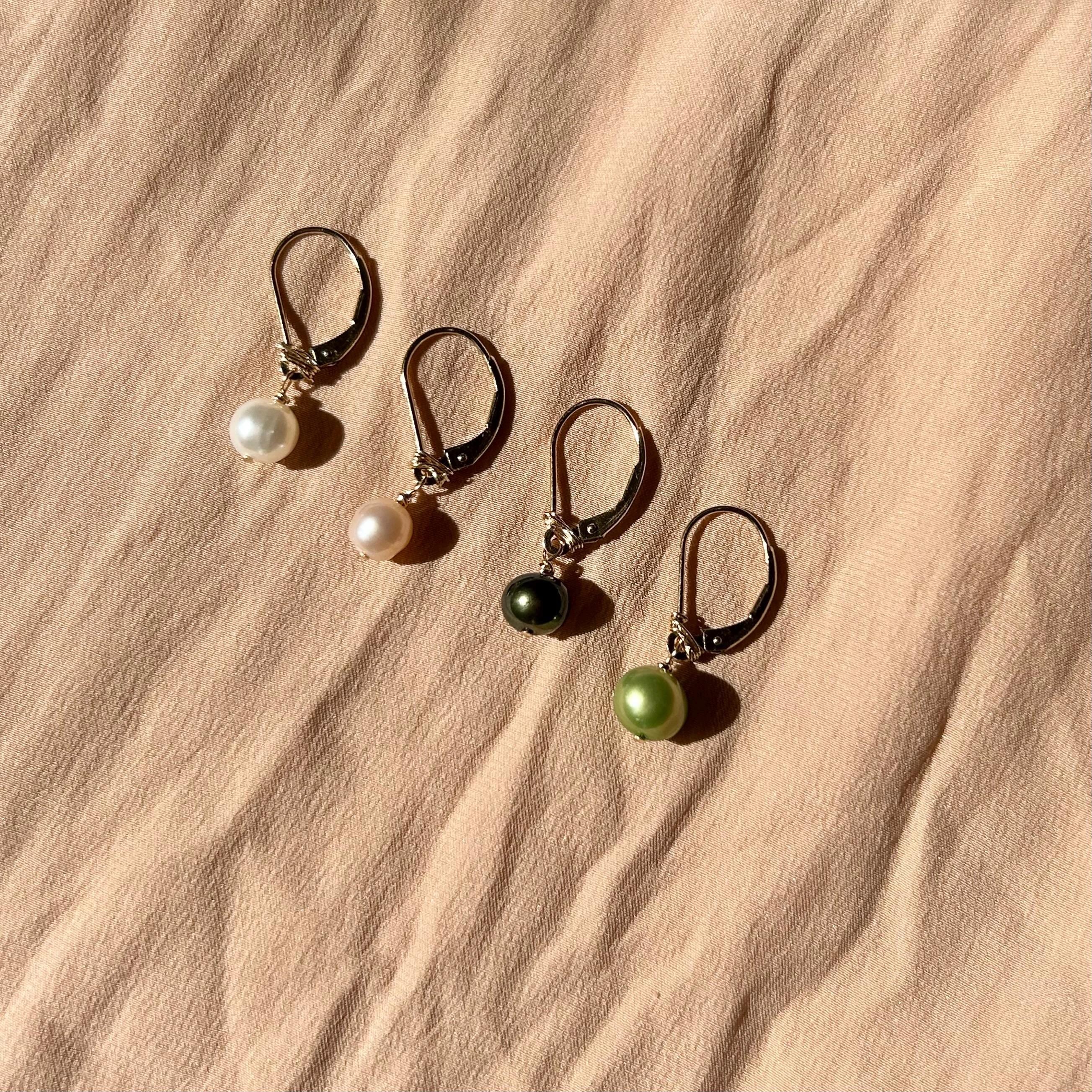 Potato Pearl Leverback Earrings ~ 14kt Gold Filled