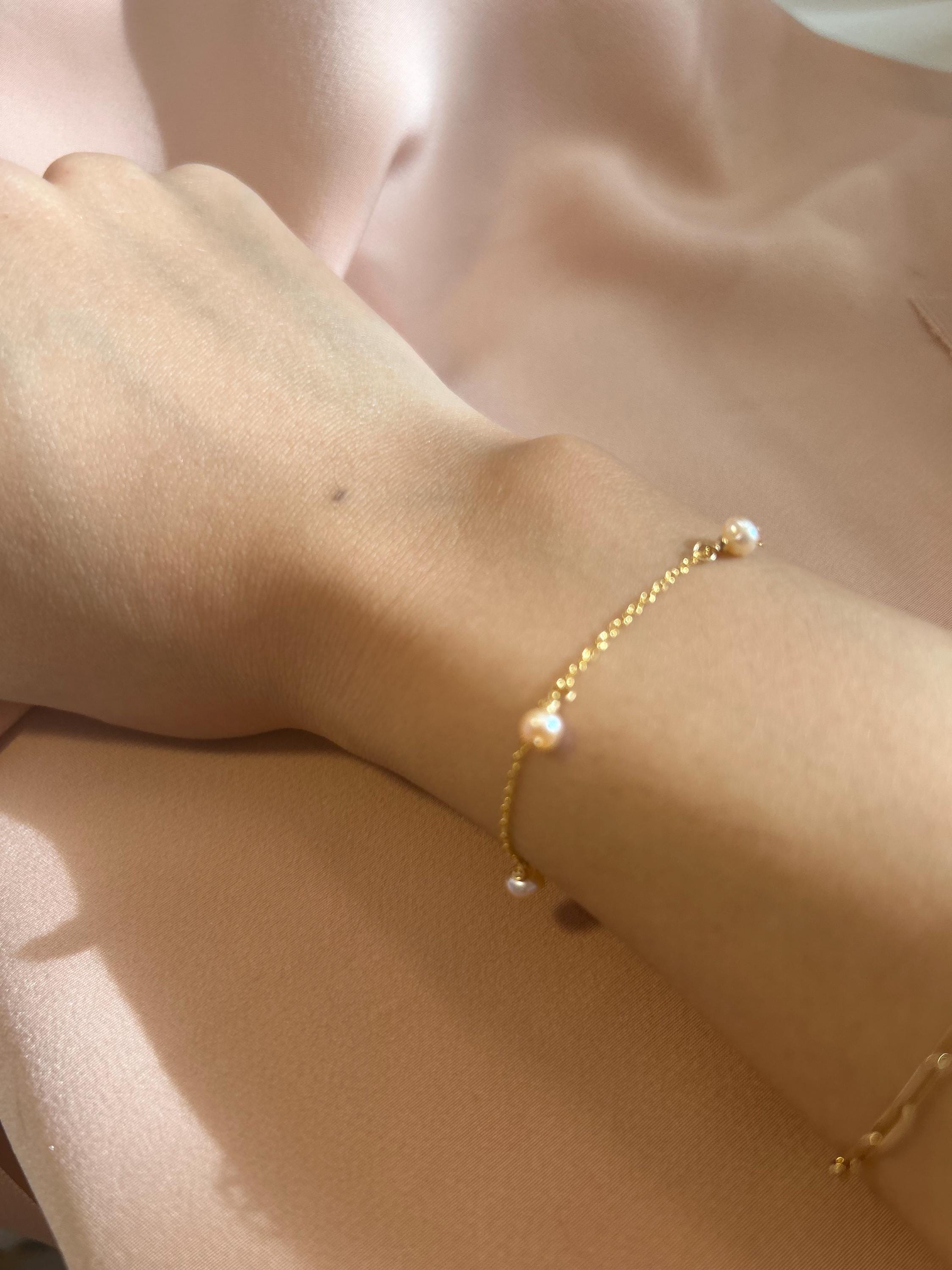Pearls Adjustable Bracelet ~ 14kt Gold Fill