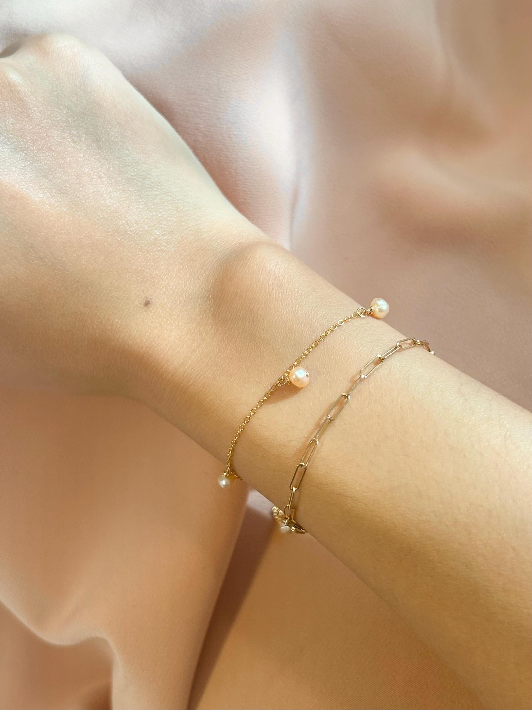 Pearls Adjustable Bracelet ~ 14kt Gold Fill