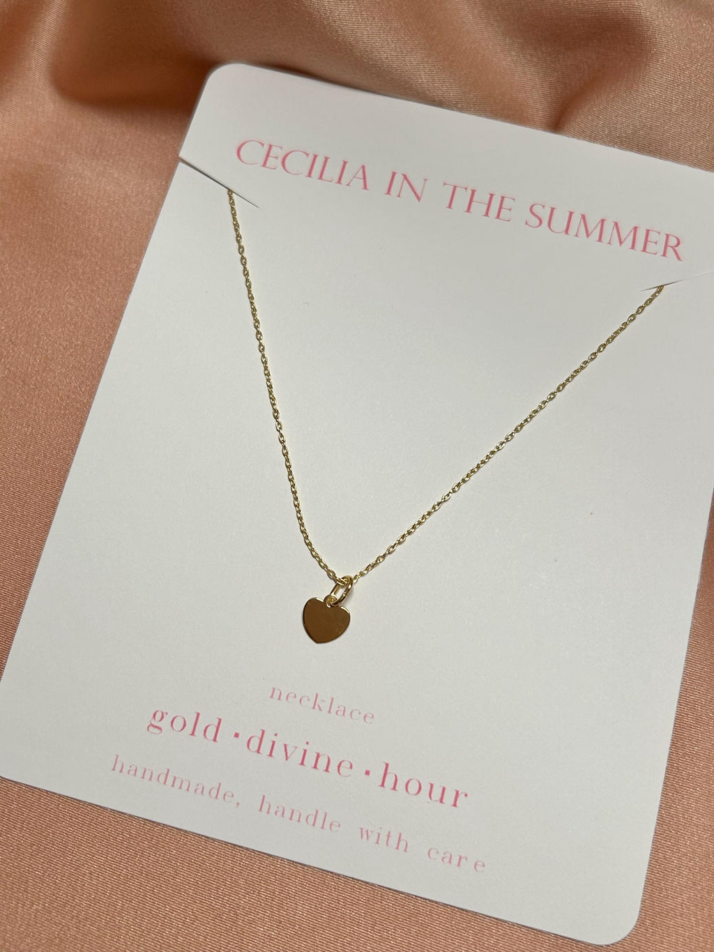 Mother’s Love Heart Plate Necklace