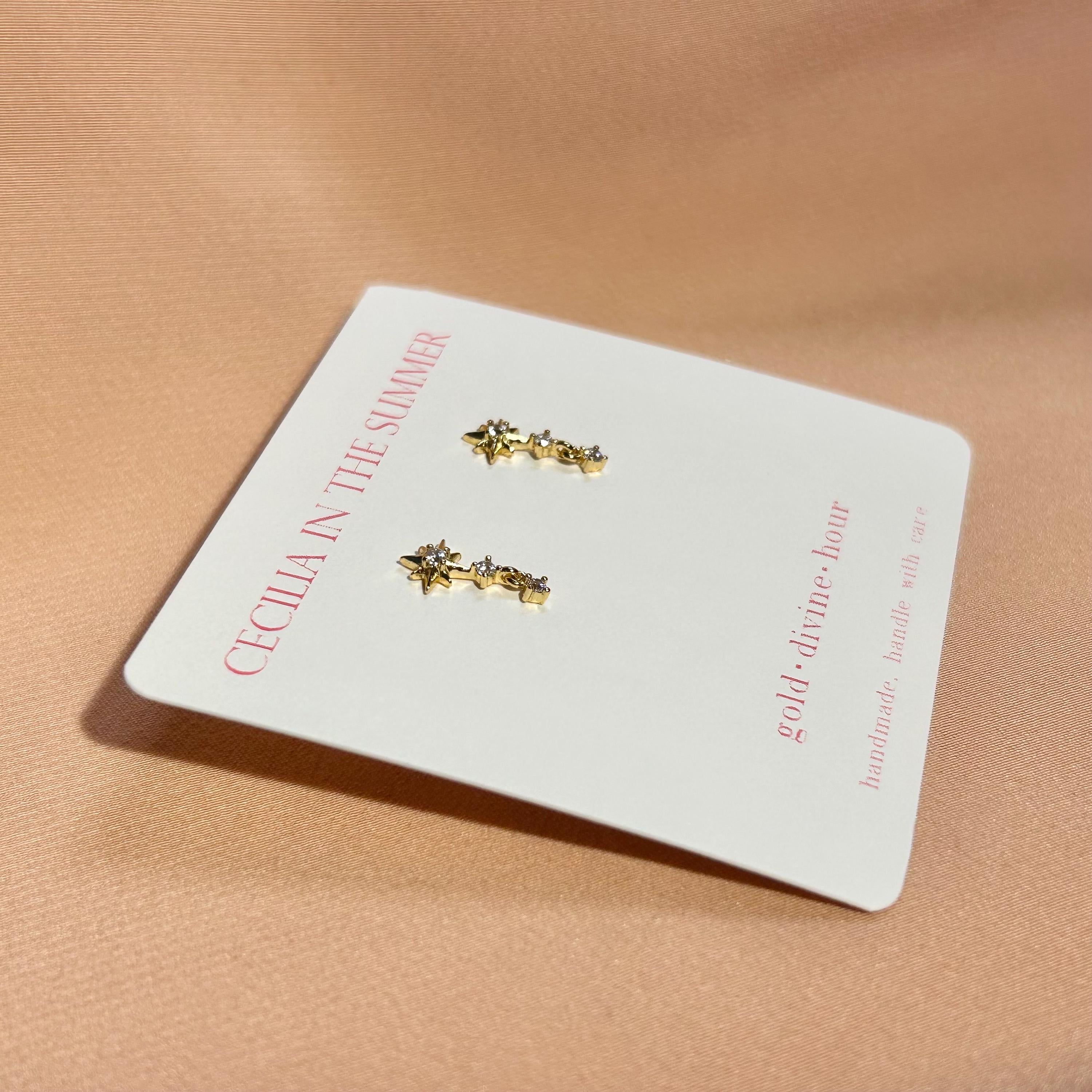 Starry Night Stud Vermeil Earrings