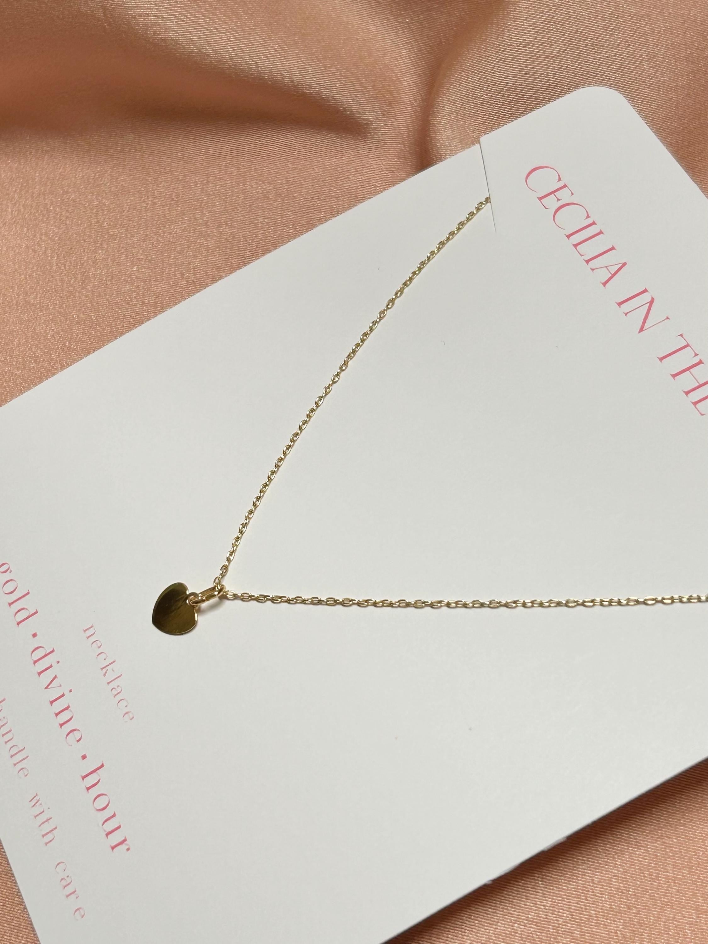 Mother’s Love Heart Plate Necklace