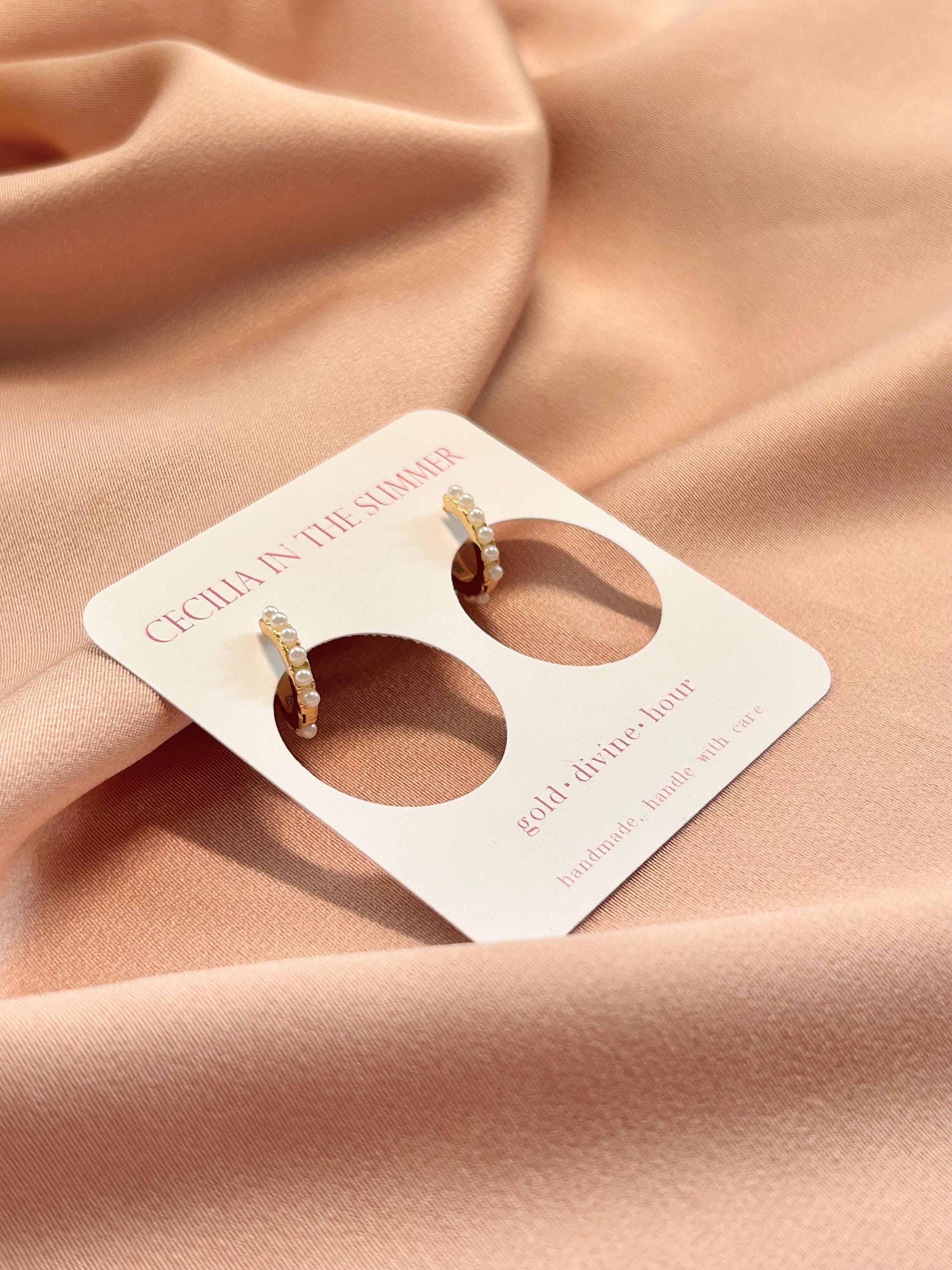 Surround Pearl Huggies Huggie Vermeil Earrings