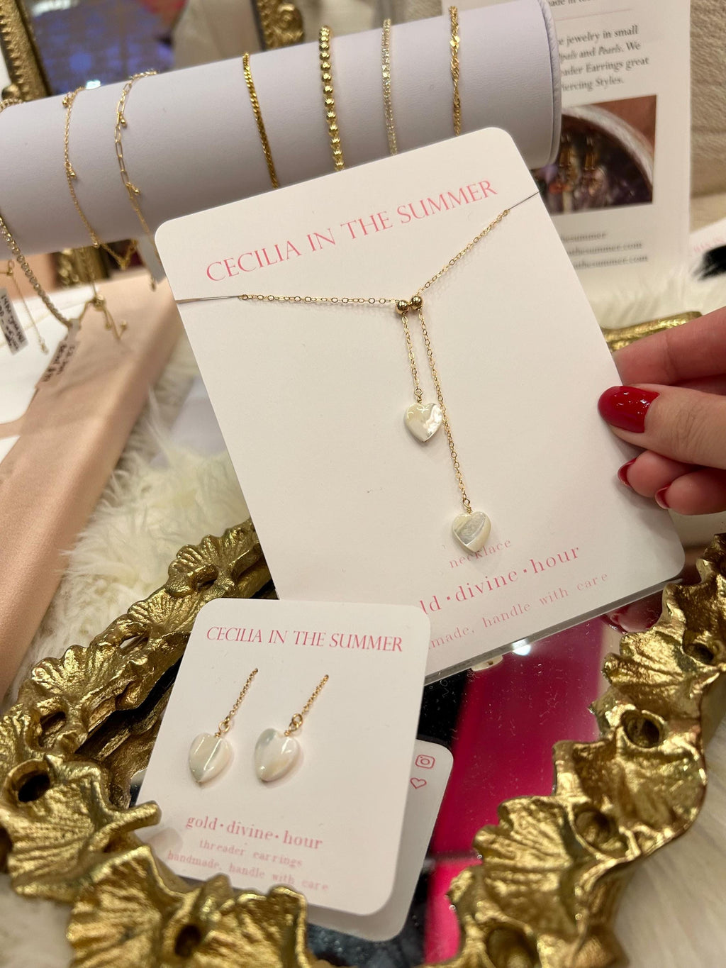 Pearl Rain Orbs Adjustable Necklace ~ 14kt Gold Fill