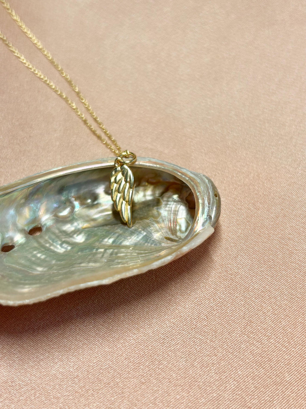 Angel Wing Pendant Vermeil Necklace