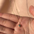 Big Heart Tiny 3D Pendant Necklace ~ 14kt Gold Fill