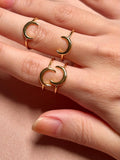 Moon Ring ~ Vermeil Adjustable Resizable