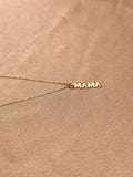 Mama Written Pendant Vermeil Necklace
