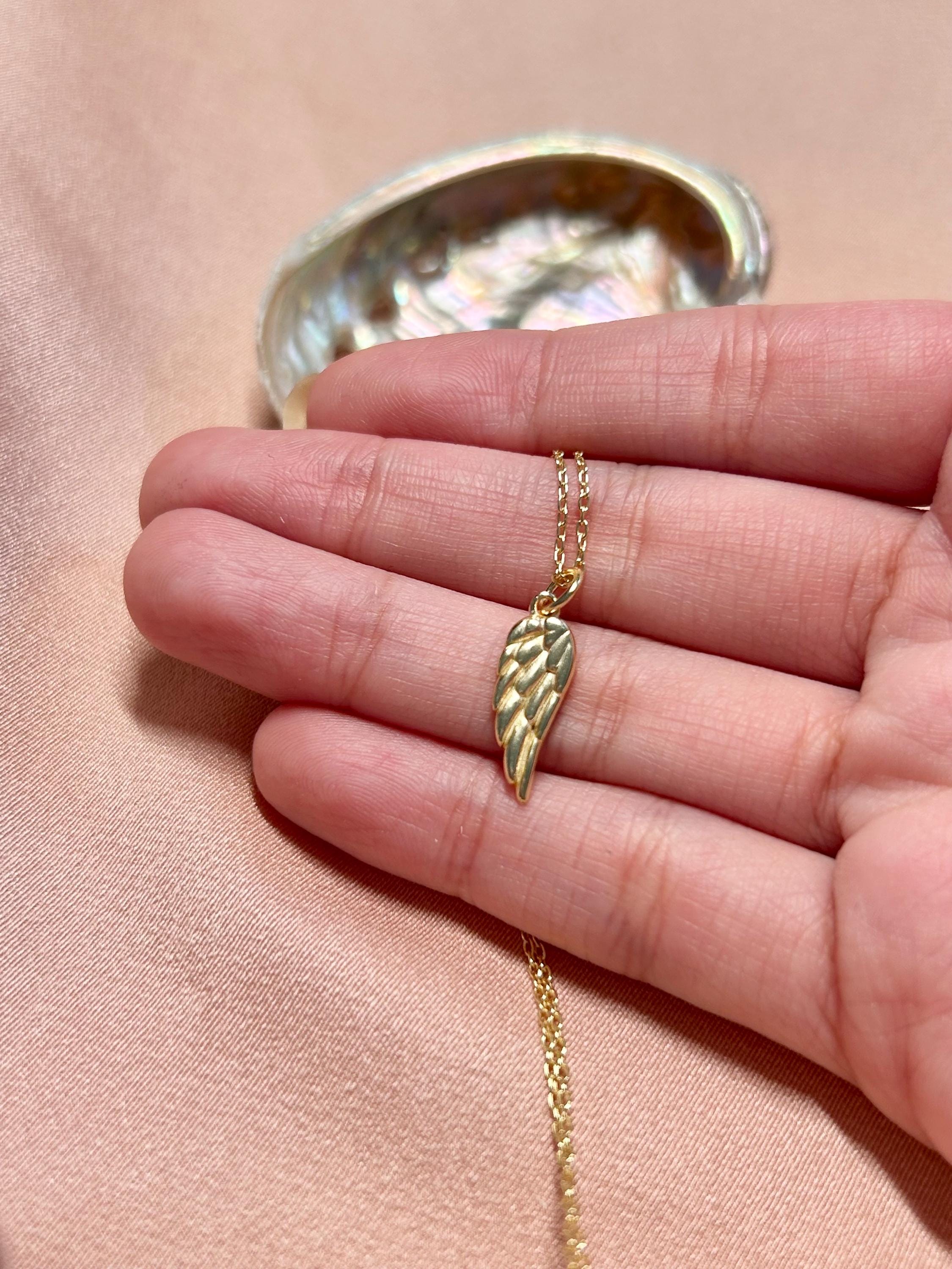 Angel Wing Pendant Vermeil Necklace