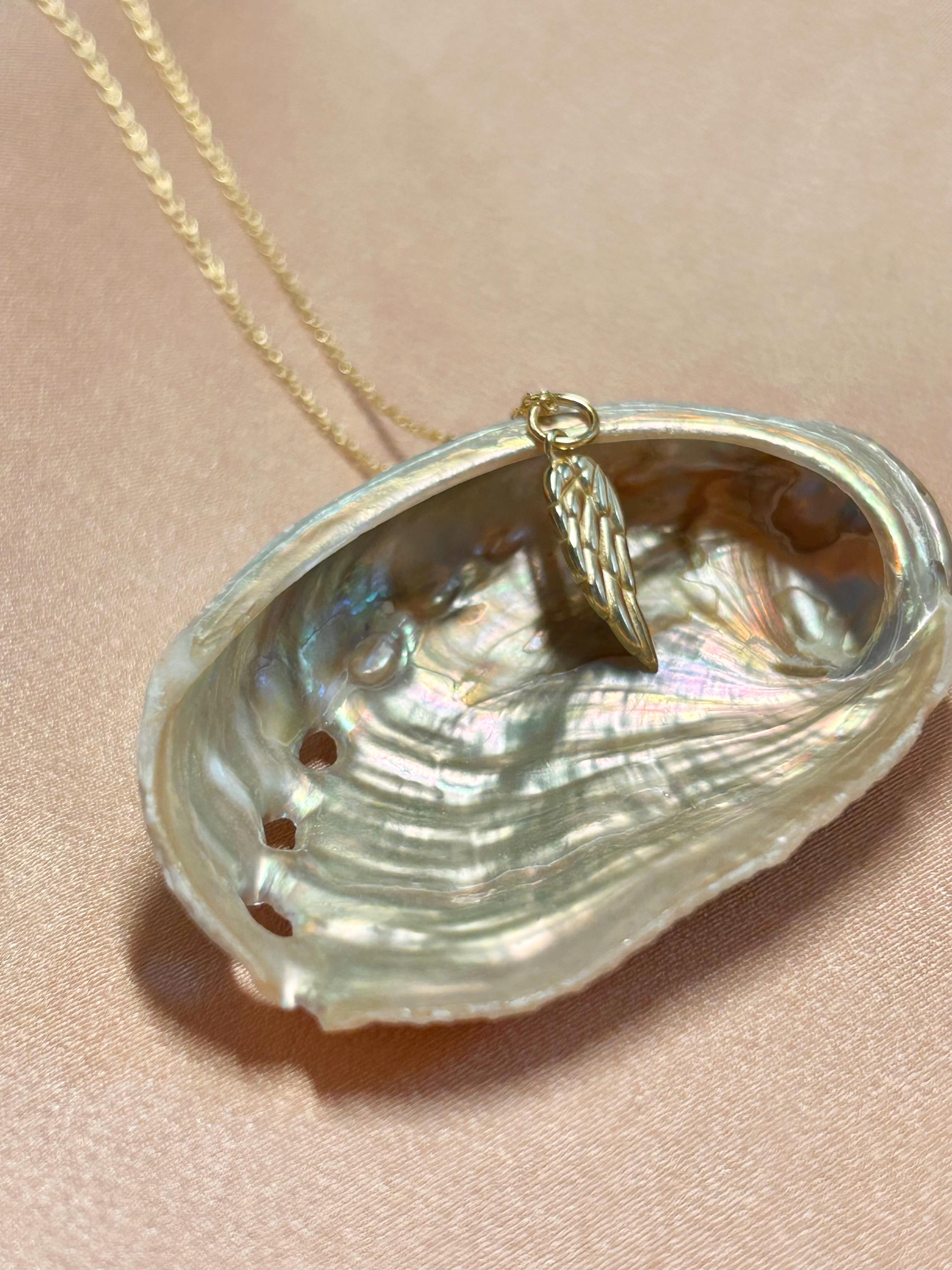 Angel Wing Pendant Vermeil Necklace