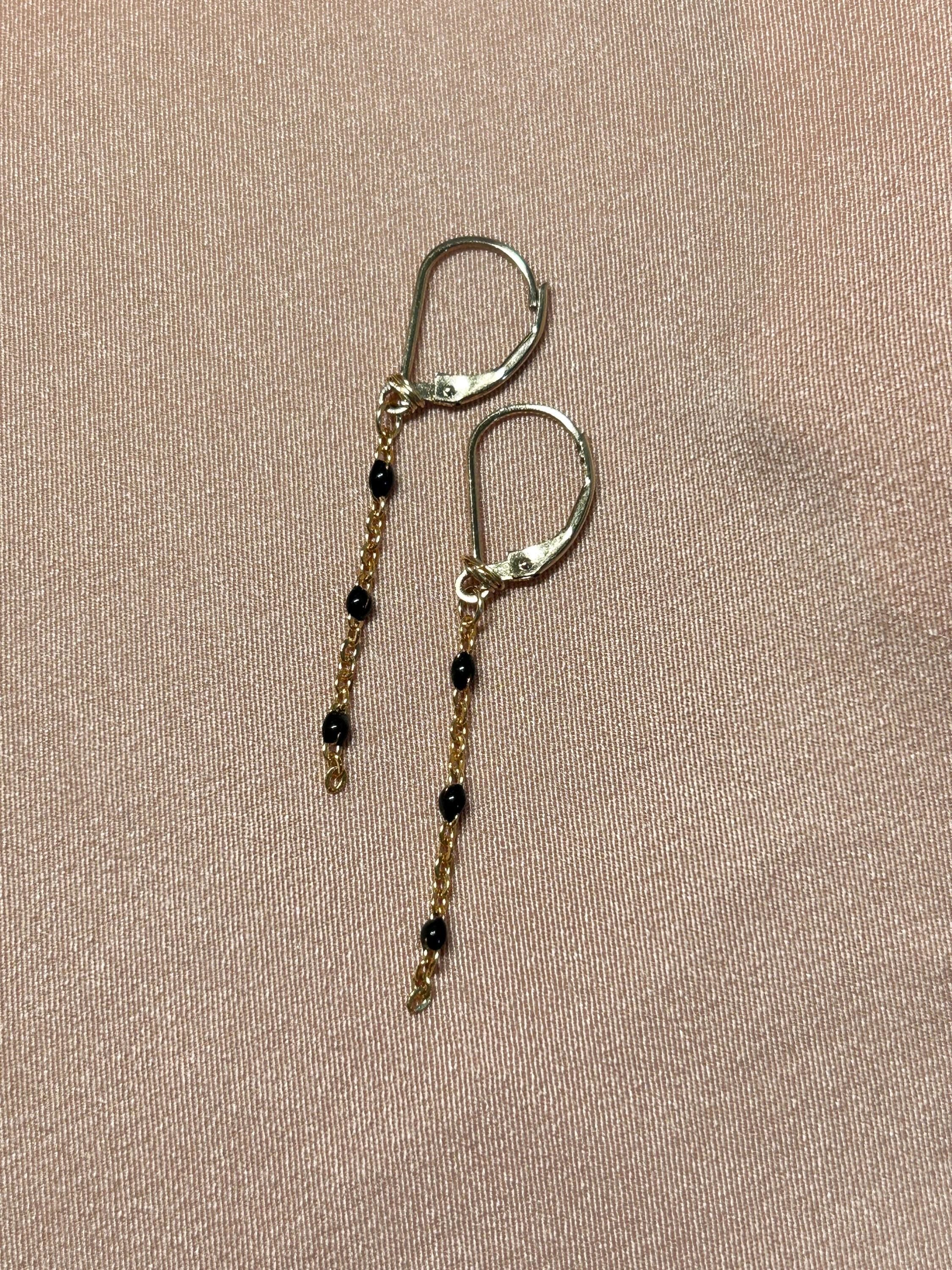 Enamel Earrings ~ 14kt Gold Filled