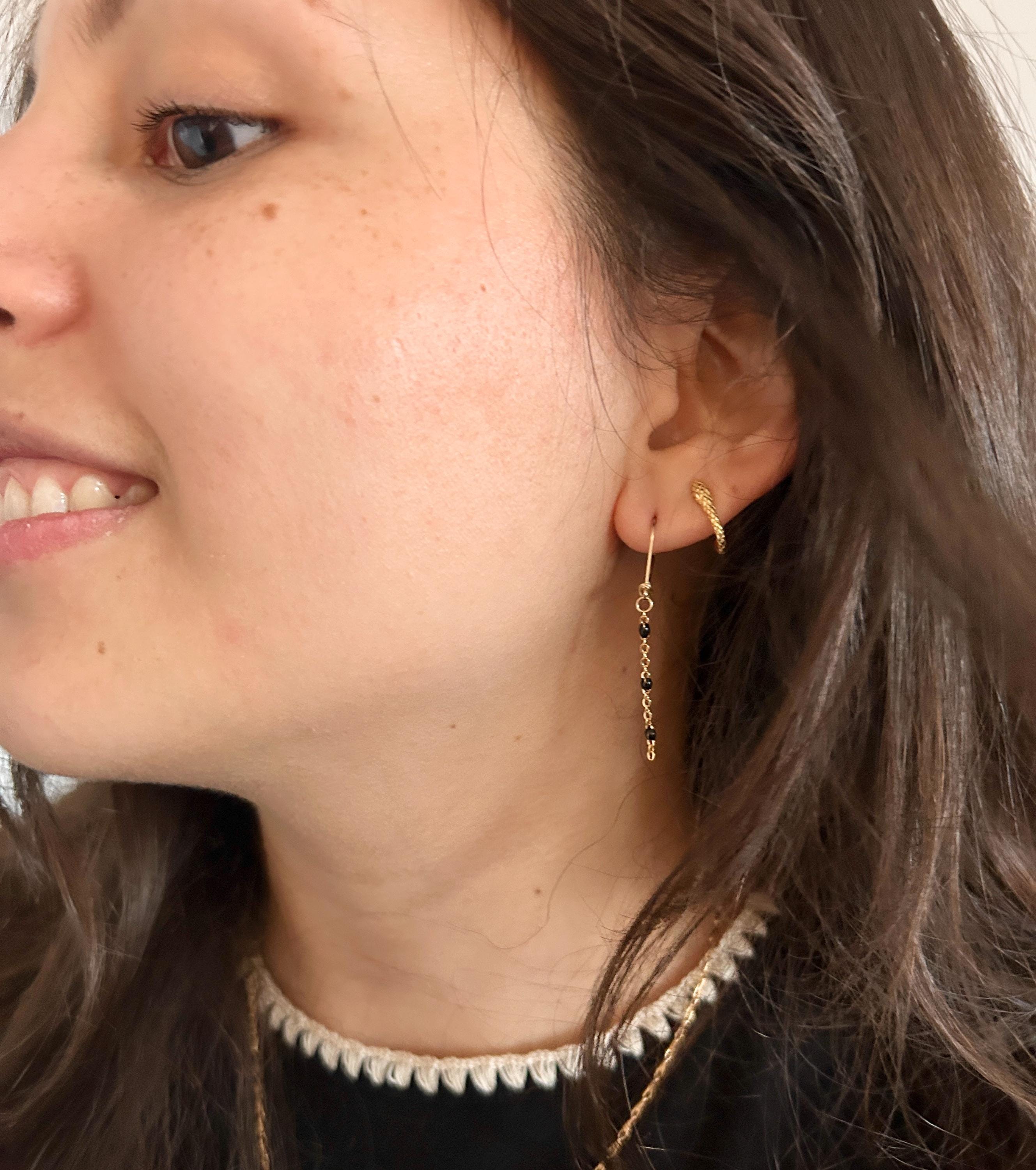 Enamel Earrings ~ 14kt Gold Filled