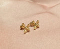 Bees Flying Stud Vermeil Earrings