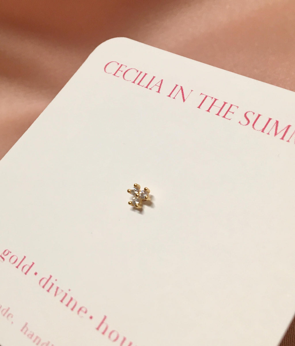 Helix Studs 1pc Ball Vermeil Earring