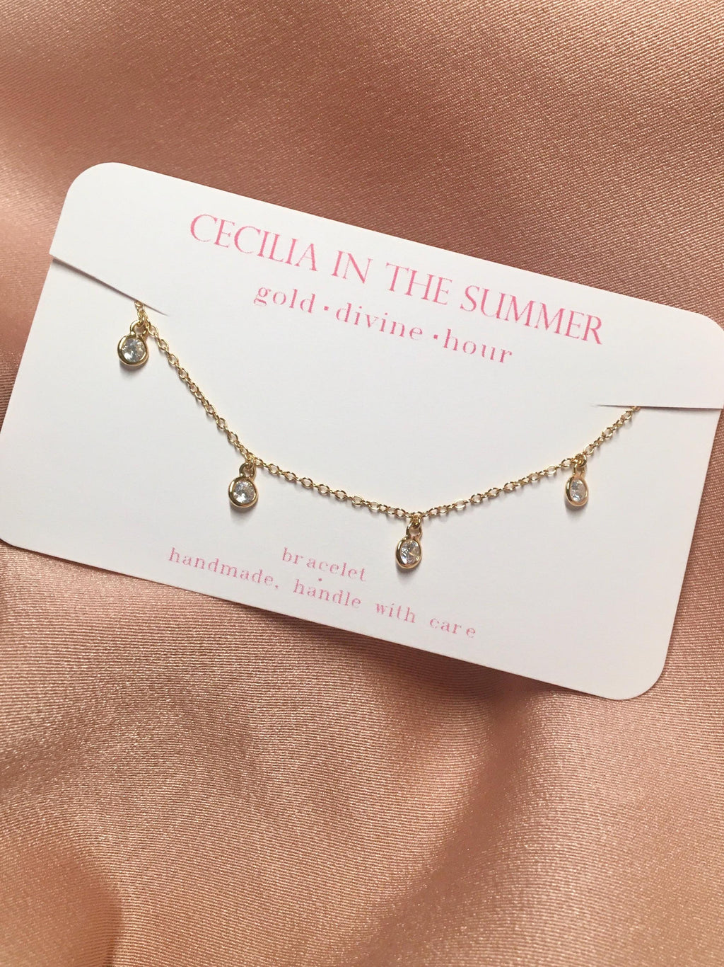 Gem Charms CZ Bracelet