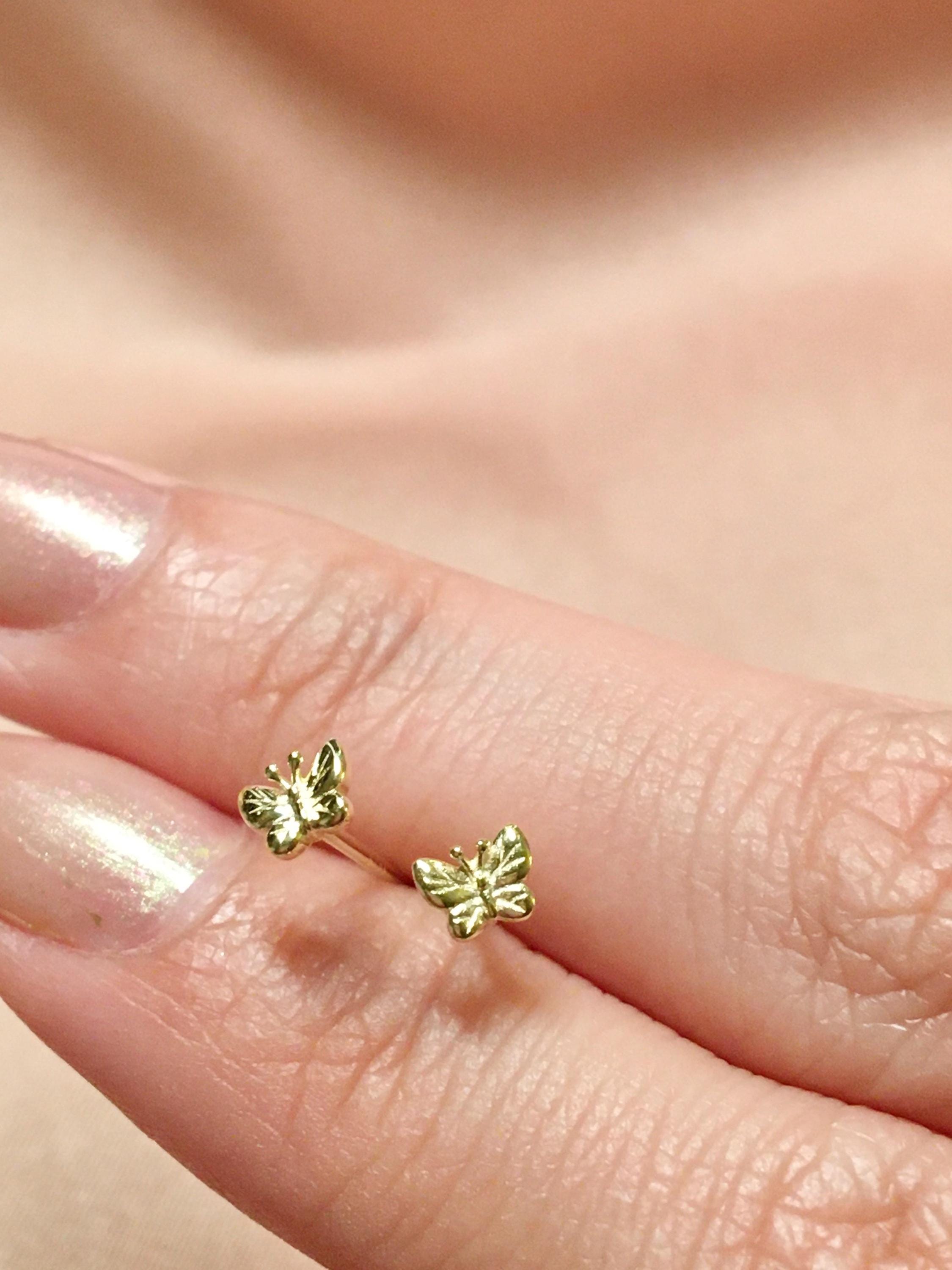 Butterflies Butterfly Mini Studs Vermeil Earrings