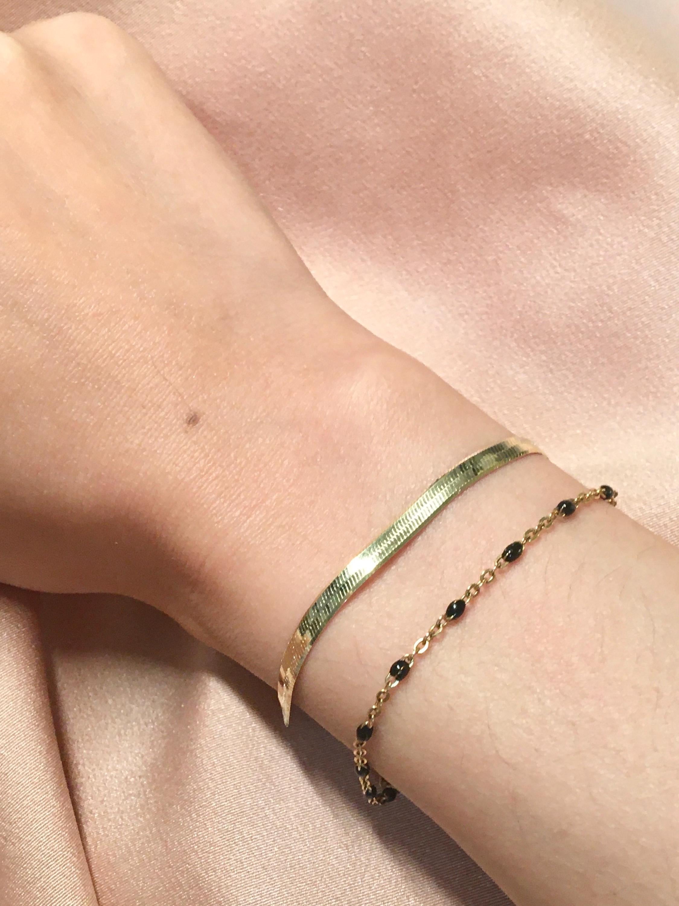 Snake Herringbone 4mm Bracelet